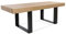 IDMarket - Esstisch, rechteckig, Phoenix, 8 Personen, Holz und Schwarz, 200 cm