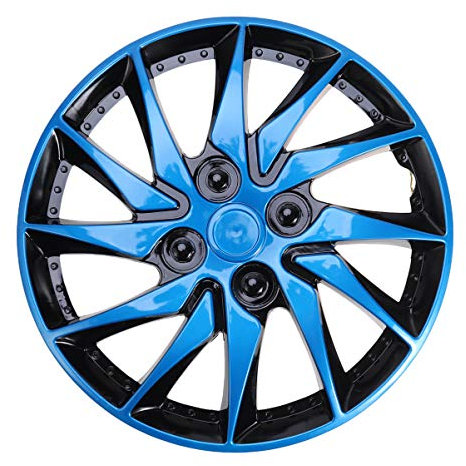 BESPORTBLE Tapacubos De Tornillo 14 Pulgadas Tapacubos de 14 Pulgadas Tapa de La Tapas de Las del Coche Estuche de Tapacubos para Accesorios de Autoajuste del del Coche (Azul) Tapas para Llantas