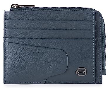 Piquadro Akron Porta carte di credito in pelle ad uno scomparto e schermatura RFID