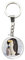 Deluxebase Magnidome Schlüsselanhänger Pinguin Bezaubernder Kristallschlüsselanhänger mit Pinguin-Illustration in Kuppelform mit Edelstahlkette