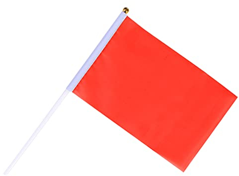 50stücke Mini Handwackel-flaggen Aus Rot Quadratische Wimpel Für Partys Feiern Und Dekorationen Leicht Und Tragbar