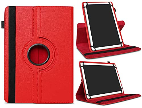 AKNICI - Funda Universal para Tablet de 7 a 8 Pulgadas, para iPad Huawei Lenovo Samsung Acer DELL HP TECLAST P85 qunyiCO Y7 Blackview Haehne Alcatel, Color Rojo