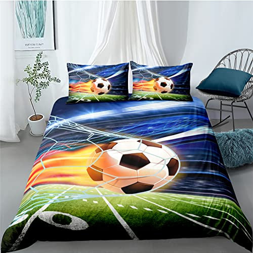 Tomifine Basketball Bettwäsche Sets für Jungen, Bettbezug Set 135x200 cm, Bettbezug-Set für Kinder Junge Teenager Student mit 2 Kissenbezug (135x200cmx1+80x80cmx2,Basketball h)