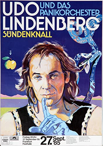 Premium Poster/Plakat | DIN A1 | Wanddeko | Live Konzert Veranstaltung » UDO Lindenberg - Sündenknall, Frankfurt 1985 «