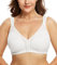 DotVol Women's Full Figure Front Closure Wirefree Jacquard Back Support Posture Bra(White,44F)