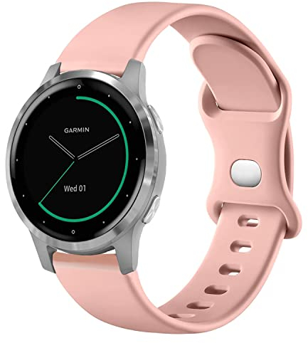 VELULYX Silikonarmband kompatibel mit Vivoactive 4S/Venu 2S/Venu 3S/Vivomove 3S, 18mm Sportarmband für Fossil Ladies Gen 6/Gen 5E/Fossil Ladies Q Venture HR Gen 4/Withings Steel HR 36mm