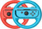 2pcs Steering Wheels for Nintendo Switch OLED, Switch Racing Wheel for Mario Kart 8 Deluxe（Red+blue)