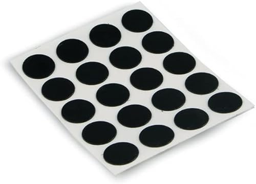 Aufkleber, rund, für Loch, Möbel, Fußböden, Schränke, Schreibtische – Abdeckungen für farbige Schrauben – Packung mit 20 Stück, Farbe Schwarz
