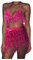 Damen Bauchtanz Kostüm Quaste Pailletten Rock Set, sexy Pailletten Tanz Set Neckholder Oberteil Hüfttuch Rock Kostüm Anzüge, Fransenrock Club Latin Indian Belly Dance Rave (Hot Pink, One Size)