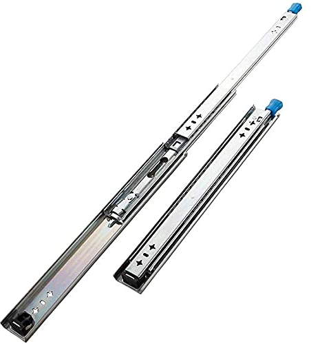 BAtlam Schwerlast-Schubladenauszüge mit Schloss 400 mm Teleskopauszüge, Vollauszug, Schubladenschienen, Tragfähigkeit 120 kg, 1 Paar, 28 Zoll = 711 mm (48 Zoll = 1200 mm)