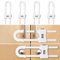 4 Packs U-Shaped Sliding Cabinet Locks, Baby Proofing Cabinets with Adjustable Child Safety Lock, Childproof Latches for Knobs, Handles on Kitchen Doors and Home Drawers Closet - White