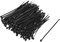 QUARKZMAN 80mmx1.8mm Cavo Fascette Zip x 300pz Tensione Resistenza per Casa, Ufficio, Giardino, Garage, [Nero, Plastica]