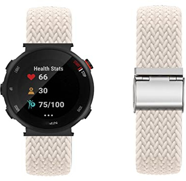 Armband für Garmin Forerunner 45/45S ArmBand, Nylon Geflochtenes Armbänder mit Garmin Forerunner 45/45S ArmBand Rostfreier Stahl Ersatz Einstellbares Loop Band für Garmin Forerunner 45/45S (I)