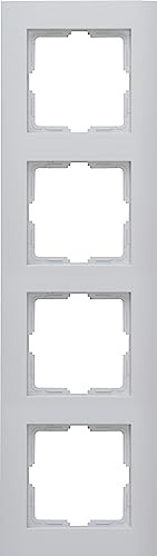 Kopp Athenis 4-fach Abdeckrahmen, grau, matte Oberfläche, 402834065