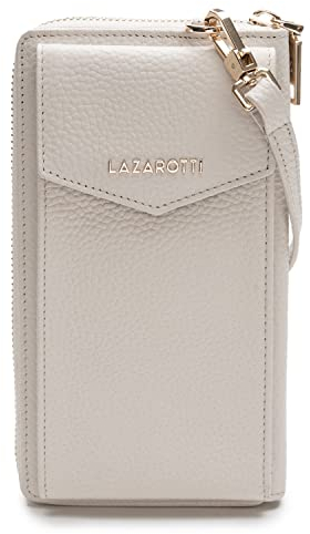 Lazarotti Bologna XL Leder Damen-Geldbörse & Handytasche (2-in-1) | 16 Kartenfächer | zum Umhängen mit RFID-Schutz 11 x 3,5 x 19 cm