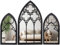 BULICADO Gothic Spiegel Wanddekoration - 3 Stück Set 15,8 Zoll Gothic Möbel Kathedrale Spiegel - Halloween Dekor für Bad und Küche - Goth Zubehör für Schlafzimmer - Hexe Geschenke für Frauen
