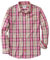 Dubinik Herren Langarm Freizeithemden Kariert Regular Fit Comfort Baumwolle Mit Tasche Rosa Khaki 052 XXL