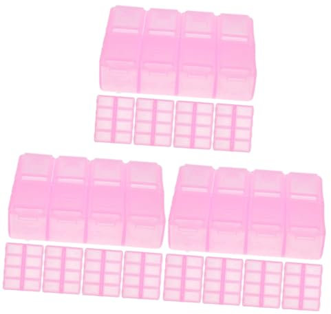 CLISPEED 15 Stk Pillenhalter Plastikbehälter Tragbarer Medizin-Organizer Reisezubehör aufbewahrungstasche kompakter Medikamenten-Organizer Pillendose großes Fach Abteil Aufbewahrungskiste