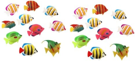 Sosoport 60 STK Aquarienfische Dekoration Ozeandekorationen Künstliches Fischdekor -dekor Simulation Gefälschter Fisch Meeresdekor Dekorationen Für Aquarien Tropischer Fisch Aquarium