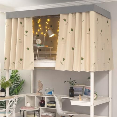 Etagenbett Bettvorhänge Staubdichte Belüftung Verdunkelungstuch Moskitonetze College Studenten Schlafsaal Privatsphäre Verdunkelungsvorhänge Bett Einzelbett Zelt Vorhang (1.2 x 2 M, Muster 2)