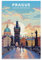 Jdjdu Prag Vintage Reiseposter Geschenk Wanddekoration Gemälde Poster Leinwand Kunst Poster