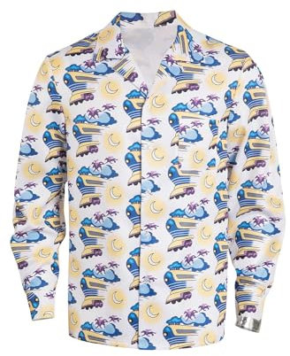 Daiendi Doc Brown Cosplay Kostüm Outfit Hemd Shirts Halloween Karnival L