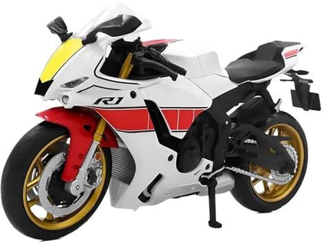 MPODYTSF Modello in Scala 1:12 per Yamaha YZF R1M Modellino di Moto in Metallo Pressofuso Moto da Collezione