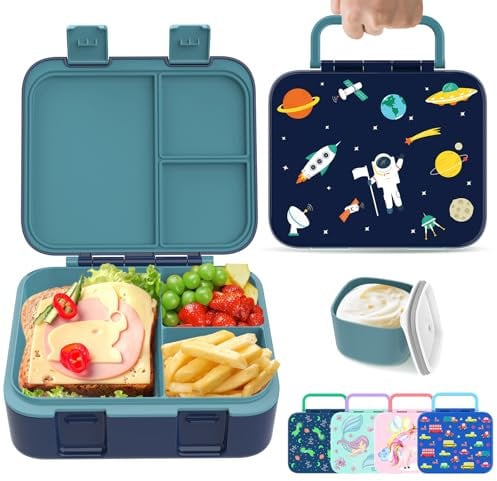 hombrima Kids Lunch Box, Bento Boxes Food Storage Container with Multi-Compartments for Boys Girls Children Toddler Adult Work School