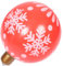 OSOLADY Aufblasbarer Weihnachtsball Aufblasbarer Weihnachtsschmuck Weihnachtskugeln Sprengen Aufblasbare Weihnachtsdekoration Dekoratives Christbaumkugel-Ornament Christbaumkugeln Rot PVC