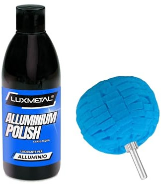 Lux Metal Polish: Polierset aus Aluminiumpolitur 250 g + Polierkugel, Schleifpaste, entfernt Oxide & Kratzer, Politur für Auto, Motorrad, Boot, Fahrrad, Felgen, langlebig & umweltfreundlich