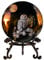 SDFLKAE 60 mm 3D-Laser-Kristallkugel, Briefbeschwerer, Eule, Figuren, Glaskugel, dekorative Kugeln mit Ständer, Geschenk