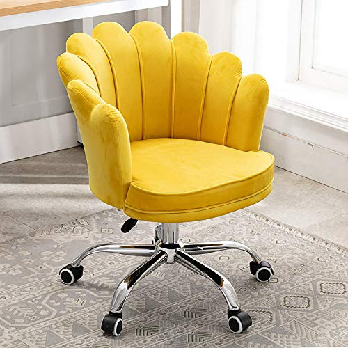 Chaise de gaming ergonomique moderne avec fonction pivotante et hauteur réglable pour bureau, chambre à coucher et salon, design élégant et confortable pour femme, matériau velours