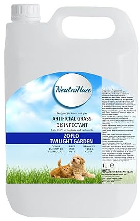 Artificial Grass Cleaner – Powerful 3-in-1 Disinfectant, Deodoriser & Cleaner Removes Bacteria & Neutralises Pet Odours Pet-Friendly (5 Litre, Zoflo Twilight Garden)