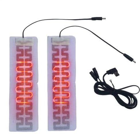 Heat Strip, USB Electric Heated Pad for Gloves, Clothing & Insoles, Fast & Stable Heating Element for Travel, Ski, Snow Activities, 5V 8W Carbon Brazing Film, 7×23CM