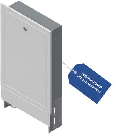 BADfabrik24 Verteilerschrank GUT 750 mm oder 600 mm – lackiert, Unterputz, robuster Stahlblechkorpus, verstellbare Tiefe,Verteilerschrank Unterputz (750 mm)