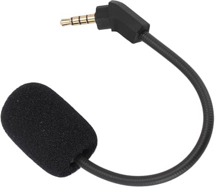 BONKZEBU Microfono Auricolare Sostitutivo, Microfono da Gioco Staccabile Che Cancella il Rumore da 3,5 Mm per Kingston HyperxClouDreVolver, Microfono Auricolare con Coperchio in Schiuma,