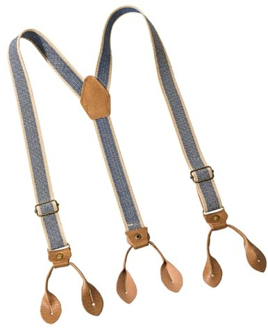 VIVIWI Hosenträger im Vintage-Stil, britischer Stil, verstellbare Länge, rutschfeste Hosenträger für Damen und Herren