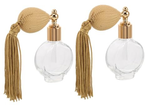 NULYLU 2piezas Botella Spray Pulverizador Perfume Botella Atomizador De Recargable Vidrio Para Viaje y Hogar