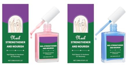 Nail Strengthener Protein for Damaged Nails, 6 in 1 Nail Hardener Nail Hardener Extra Strong and Growth Jelly Nude Nail Hardener for Damaged Nails, Long-Lasting Repair for Damaged Nails