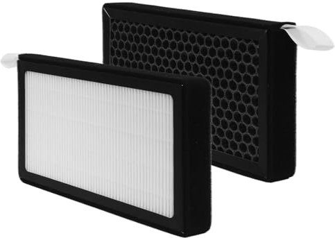 Black Set di 2 filtri Cabin Air compatibili con Tesla Model Y & Model 3 – HEPA Replacement Cabin Air Filter with Activated Carbon and Honeycomb Structure