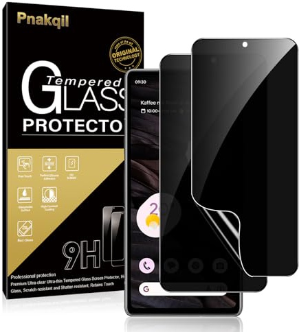 Pnakqil 2 Stück Sichtschutz Schutzfolie für Google Pixel 7a 5G,Privacy Schutzfolie Anti-Spy TPU Folie Displayschutzfolie für Google Pixel 7a 5G 6,1 Blasenfrei,Fingerabdruck-ID Unterstützen
