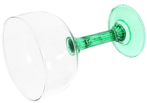 NUOBESTY Calice da Margarita a Forma di Cactus in Vetro Verde 400Ml, Bicchiere da Vino Decorativo per Feste e Uso Domestico, Coppa da Cocktail Elegante per Matrimoni e Riutilizzabile