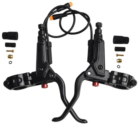 NbgrvB Hydraulischer Bremshebel für E-Bike, 3-polige Stromabschaltung, Aluminiumlegierung für Bafang-Hall-Motor, kompatibel mit 22-mm-Lenker, schwarz, Paar