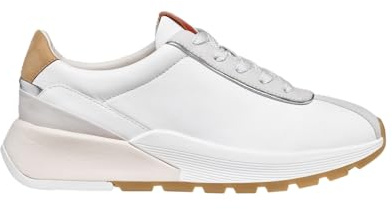 Geox Metropolis Damen Sneakers Low Weiß - D655JA08532C1236, Weiß und Hellgrau, 38 EU