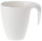 Villeroy und Boch Flow Kaffeebecher, 340 ml, Premium Porzellan, Weiß