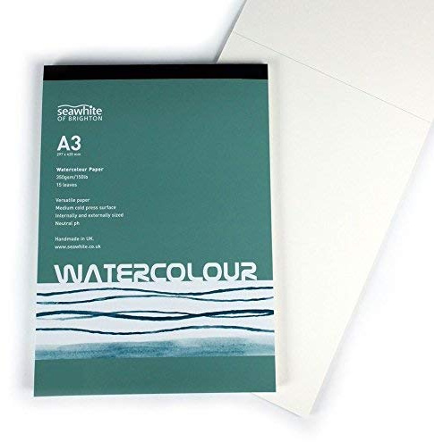 A3 Pad for Watercolours and all Wet Media - 15 Sheets - 350gsm - Neutral Ph