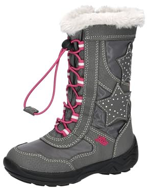 Lico Mädchen CATHRIN Schneestiefel, Grau/ Pink, 32 EU