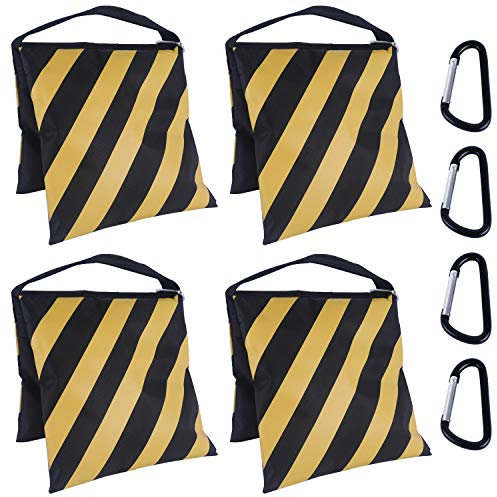 Abccanopy Foto-Sandsack für Videostativ, robuste Gewichtstaschen für leichte Stative, Campingstühle, 4 Stück, Gelb
