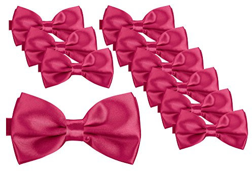 BomGuard Set da 10 Papillon uomo donna, fucsia