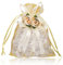 PLECUPE 20 Stück Organzasäckchen Organza Beutel Tunnelzug Hochzeit Säckchen Fest Party Beutel, 14 x 20cm Mehrfarbig Schmuckbeutel Säckchen Beutel für Geschenke Schmuckaufbewahrung, Gold